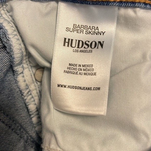 HUDSON Barbara super skinny Ombré women’s 29 White Dip Dye Coated Jeans‎ NWOT - Picture 11 of 11